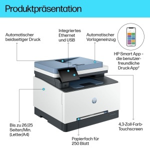 Imprimanta multifunctionala HP Color LaserJet Pro MFP 3302fdng imprimare fata-verso viteza mare securitate avansata - Img 3