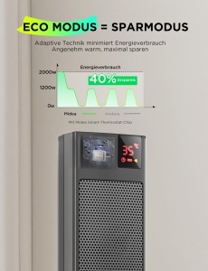 Incalzitor ceramic Midea NTH20-22GR 2000W termostat reglabil timer 24h gri - Img 8