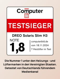 Incalzitor cu ventilator Dreo Economisire energie, Incalzitor cu ventilator ceramic PTC silentios, incalzitor electric oscilant la 70 deg cu telecomanda, temporizator de 12 ore, 3 moduri 3 viteze, protectie la supraincalzire, Solaris Slim H3 - Img 2