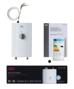 Incalzitor de apa electronic compact instantaneu AEG DDLE Kompakt OT 11/13 kW pentru bucatarie, Fabricat in Germania, conexiune de inalta tensiune 400 V, potrivit pentru montare solara, montare peste masa, testat VDE, 232793 - Img 3