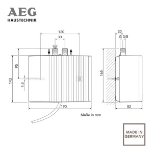 Incalzitor de apa instantaneu AEG MTH 350 OT, 3,5 kW, cu robinet pentru chiuveta - Img 5