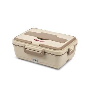 Incalzitor electric de alimente Girmi SC03 Vivandiere Big cu 3 compartimente din otel inoxidabil, inchidere etansa, incalzeste si mentine cald, bej/maro - Img 2