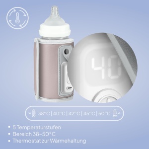Incalzitor portabil pentru biberoane LIONELO Thermup Go, USB-C, 5 temperaturi - Img 3