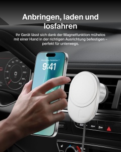 Incarcator auto fara fir Belkin BoostCharge Pro, 15W, MagSafe, cu cablu USB-C - Img 4