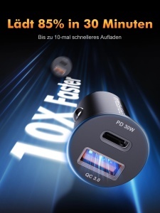 Incarcator auto GRIFEMA 30W USB C cu protectie inteligenta si LED - Img 6
