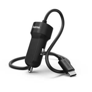 Incarcator auto Hama USB Type-C 3A, Negru