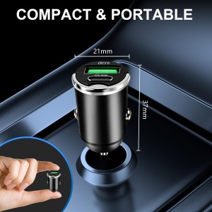 Incarcator Auto USB C Elzle, 30W PD si 18W QC3.0, Dual Port - Img 5
