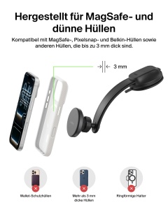 Incarcator auto wireless Belkin, 15W, compatibil MagSafe, negru - Img 5