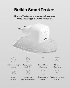 Incarcator compact Belkin BoostCharge, 30 W, USB-C, alb - Img 6
