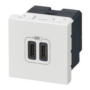 Incarcator dual USB Legrand 99427 Tip C 3A 2 module, alb - Img 2