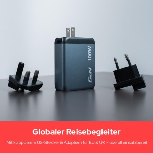Incarcator GaN Verbatim GNC-100, 100W, 4 porturi USB-C, adaptor de putere - Img 5