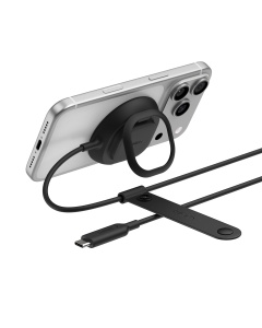 Incarcator magnetic Belkin UltraCharge 25W, Qi2, fara fir, negru