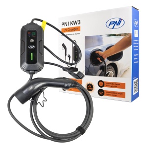 Incarcator portabil PNI KW3 16A, 3.5KW, negru pentru masini electrice