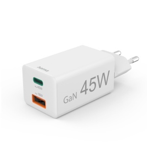 Incarcator Rapid Hama USB, 45W, Alb, Cu 2 Porturi USB-C si USB-A