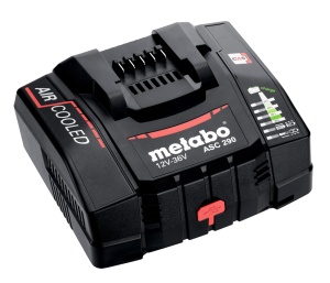 Incarcator rapid Metabo ASC 290, 12-36 V, cu tehnologie AIR COOLED
