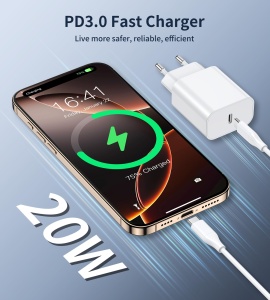 Incarcator USB C 20W BHHB pentru iPhone 1716151413 Pro Max, design compact - Img 2