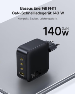 Incarcator USB-C Baseus Enerfill 140W, 4 porturi, compact, rapid - Img 8