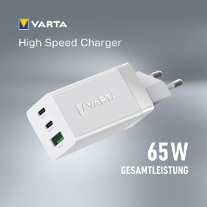 Incarcator VARTA High Speed 65W, 3 porturi USB, compact si usor - Img 4