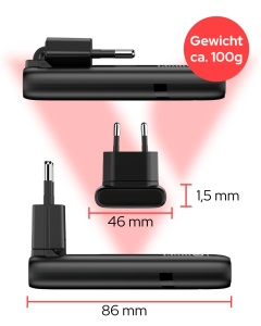 Incarcator Verbatim Fold n Go GaN 65W 2x USB-C Negru - Img 2
