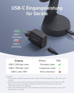 Incarcator wireless Anker MagGo 2-in-1, 15W, design elegant, compatibil cu iPhone si AirPods - Img 6