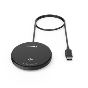 Incarcator wireless Hama Qi 15W, negru, design elegant, compatibil cu MagSafe - Img 4