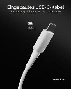 Incarcator wireless magnetic SBS MagSafe Qi2, 25W, alb, cu cablu USB-C integrat - Img 8
