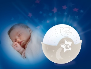 Infantino Proiector si Lumina de Noapte pentru Copii Gri Melodii si Senzori de Sunet - Img 6