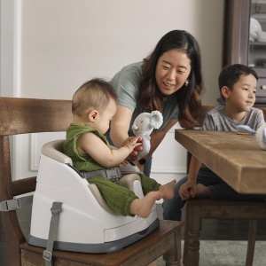 Ingenuity 2-in-1 Baby Base Beige Scaun Multifunctional cu Tavita Detasabila - Img 2