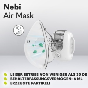 Inhalator LIONELO Nebi Air Mask, 6 ml, pentru copii si adulti - Img 5