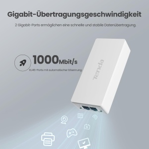 Injector PoE Tenda PoE30G-AT, 30W, Gigabit, compatibil IEEE 802.3afat - Img 4