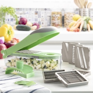 InnovaGoods Gemuseschneider 7-in-1 Multifunctional Verde Picioare Antialunecare - Img 4