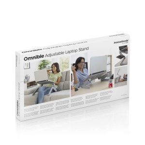 InnovaGoods - Masa reglabila pentru laptop aluminiu flexibila multipozitionala multifunctionala cu orificii de aerisire si tava suplimentara pentru mo - Img 9