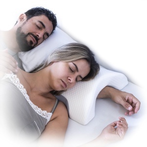 InnovaGoods - Perna viscoelastica pentru cupluri Design ergonomic pentru relaxare pentru doi Spuma cu memorie pentru ameliorarea presiunii Husa detasa - Img 4