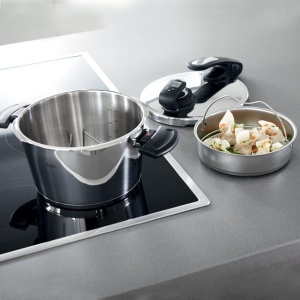 Insertie Fissler 610-300-00-8200 din inox, 22 cm, cu trei picioare - Img 3