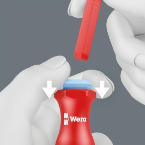 Instrumente de lucru Wera Kraftform Kompakt VDE Stainless 17 extra slim, 2 manere, 6 lame din otel inoxidabil - Img 6