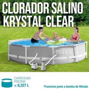 Intex 26662GS - Sistem de apa sarata Krystal generator de clor sarat pentru pompa de filtrare 1136-3785 lh pentru piscine mici de pana la 366 cm plast - Img 2