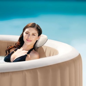 Intex 28506 - Tetiera gonflabila pentru hidromasaj PureSpa, reglabila pe inaltime, bej, 24 x 19 x 6 cm - Img 3