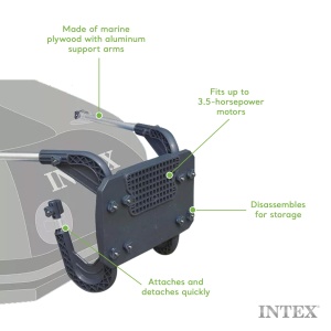 Intex 68624EP Kit de montare a motorului, suport pentru motor exterior, Motoare de pana la 3,0 CP, Metal - Img 2