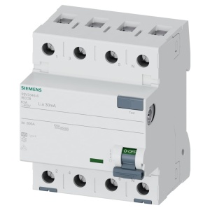 Intrerupator de curent Siemens FI-Schutzschalter 3PN 30mA 63A 400V - Img 2
