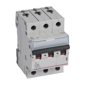 Intrerupator de protectie Legrand TX3, 20A, 3-polig, 6kA