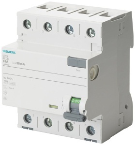 Intrerupator de siguranta Siemens SENTRON FI, 4-polig, 40A, 300mA