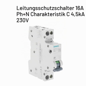 Intrerupator electric Siemens, 16 A, 1PN, 4,5 kA, 230 V - Img 3