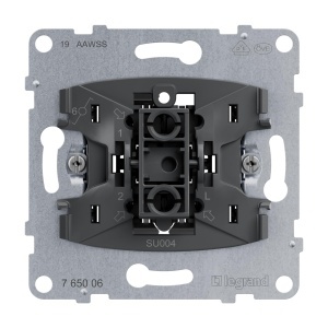 Intrerupator Legrand SEANO cu functie LED, 10AX, 250V, design compact