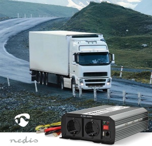 Inversor de tensiune Nedis 1000W, 2000W varf, USB, 12V DC, Aluminiu - Img 2