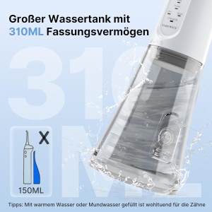 Irigator oral TUREWELL, 310ML, 5 moduri, 4 duze, IPX7 - Img 5