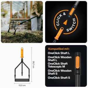 Jatgrubber Fiskars OneClick, multifunctional, 430 g, otel carbon, negruportocaliu - Img 2