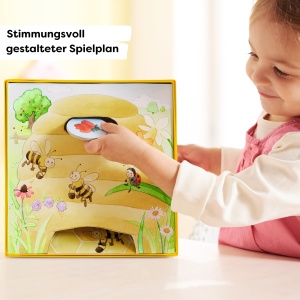 Joc cooperativ HABA Hanni Honigbiene cu figurina din lemn si zar colorat - Img 5
