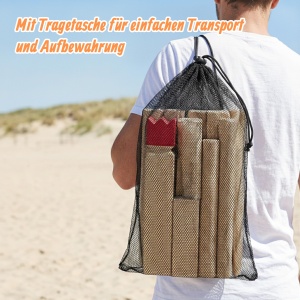 Joc de exterior Kubb Relaxdays din lemn de pin, 2-12 jucatori, cu 30 cm regele rosu - Img 7