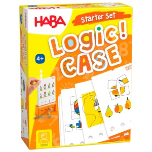 Joc de logica HABA Logic CASE Starter Set 4, 77 carti de puzzle, pentru copii