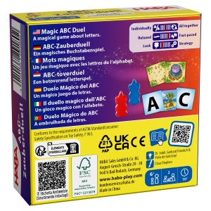 Joc de societate HABA ABC-Zauberduell - Invatarea literelor, 6 ani, din lemn si carton - Img 7